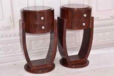Mesitas de noche Art Deco - Mesa Art Deco - Mesita de noche de madera doblada segunda mano  Embacar hacia Mexico