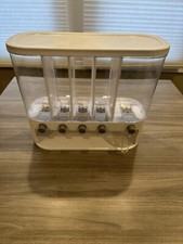 Dispensador de alimentos secos dispensador de arroz 5 grelhas caixa de armazenamento de cereais com 1 xícara de medição comprar usado  Enviando para Brazil