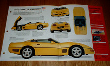 Usado, 1991 Callaway Corvette Speedster Original Imp Folheto Especificações Informações 91 Chevy comprar usado  Enviando para Brazil