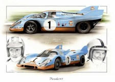 Print porsche 917 for sale  BOURNEMOUTH