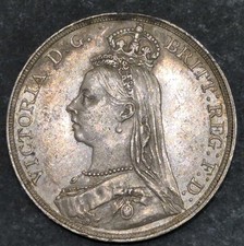 Moeda de prata 1890 Crown Queen Victoria comprar usado  Enviando para Brazil