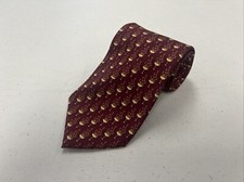 NOVO COM ETIQUETAS Brooks Brothers Óculos Martini Vermelho Borgonha Masculino Gravata Decote de Seda $125 comprar usado  Enviando para Brazil
