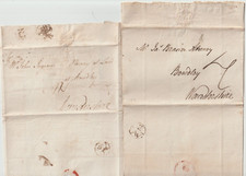 c.1760-80 2 LONDON BISHOPMARK + 1 INVÓLUCROS RECEPTOR RJ PARA Bewdley 4d e 1/- TAXAS comprar usado  Enviando para Brazil
