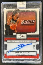 2022-23 Panini One & One Shaedon Sharpe Team Titans Signatures RC Auto #36/99 comprar usado  Enviando para Brazil