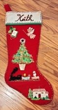 Vintage christmas stocking for sale  Dallas