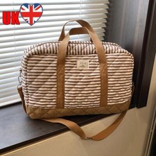 Usado, Bolsa de fraldas grande acolchoada listrada bolsa maternidade com alça ajustável para viagem comprar usado  Enviando para Brazil