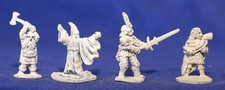 4 miniaturas de metal personagens jogadores Ral Partha D&D LOTR TSR com primer 1975-84, usado comprar usado  Enviando para Brazil