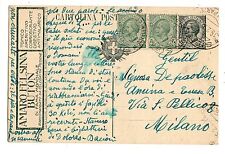 Cartolina postale con usato  Merate