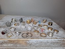 Lote de 29 peças de anel de bijuterias vintage, leia a descrição comprar usado  Enviando para Brazil