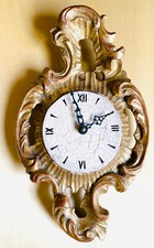 Wanduhr goldfarbenes holzgehä gebraucht kaufen  Wilnsdorf