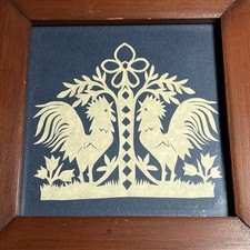 Vtg framed scherenschnitte for sale  Berlin