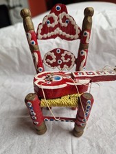 Vtg handpainted wood for sale  LONDON