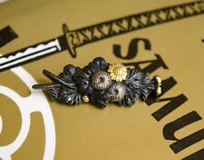 Broche antigo Shakudo Menuki decoração espada samurai japonês crisântemo  comprar usado  Enviando para Brazil