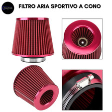 Filtro Aria a CONO Sportivo UNIVERSALE Aspirazione colore Rosso Diametro 76MM comprar usado  Enviando para Brazil