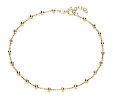 Usado, Pulseira de tornozelo de ouro amarelo 9 quilates com tornozeleira de prata - 9,5 a 10,5 polegadas comprar usado  Enviando para Brazil
