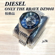 Diesel Only The Brave DZ9048 relógio analógico de aço inoxidável mostrador preto tempo duplo comprar usado  Enviando para Brazil