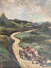 Pintura Óleo Cartón Madera 1950 Expresionista Expresionismo a Identificar comprar usado Pintura Óleo Cartón Madera 1950 Expresionista Expresionismo a Identificar comprar usado  Enviando para Brazil