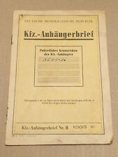 Ddr kfz anhängerbrief gebraucht kaufen  Wernigerode