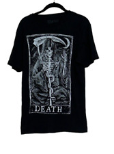 Camiseta Mortus Viventi unissex Death Tarol cartão preto branco manga curta tamanho médio comprar usado  Enviando para Brazil