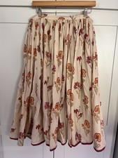Saia Fabindia algodão estampada floral enrugada boho hippie étnica pequena/média comprar usado  Enviando para Brazil