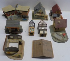 8 casas edificios a escala H0 para restaurar para aficionados #FV12# segunda mano  Embacar hacia Mexico