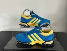 Tênis Adidas Marathon 10 azul/amarelo feminino Reino Unido tamanho 5 comprar usado  Enviando para Brazil