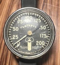 Vintage EUA Mergulhadores Pulmão Aquático Relógio Calypso Medidor de Profundidade Sem Corrosão comprar usado  Enviando para Brazil
