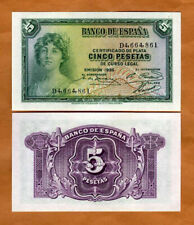 Espanha, 5 pesetas, 1935, P-85, UNC mulher comprar usado  Enviando para Brazil