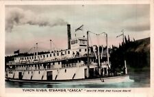 CARTÃO POSTAL ALASKA STEAMER RPPC Yukon River Steamer "Casca" foto colorida comprar usado  Enviando para Brazil