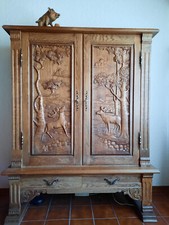 Jagdschrank geschnitzten türe gebraucht kaufen  Niederkassel