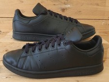Adidas Stan Smith Low Leather Trainers UK8/US8.5/EU42 FX5499 Triple Black comprar usado  Enviando para Brazil