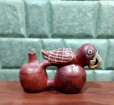 vaso de assobio de água peruano MACAW PEQUENO- huaco silbador de água - argila, usado comprar usado  Enviando para Brazil