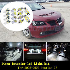 14 PIEZAS Kit de bombilla LED interior de automóvil súper blanca 6000K para Pontiac G8 2008-2009 segunda mano  Embacar hacia Mexico