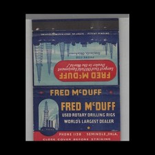 Matchbook cover fred for sale  Raymond