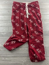 Calça Abercrombie & Fitch Masculina Grande Estampa de Alce Vermelho AOP Cordão de Flanela comprar usado  Enviando para Brazil