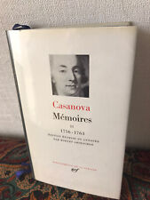 Pléiade casanova mémoires d'occasion  La Rochelle