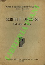 Mussolini benito scritti usato  Italia