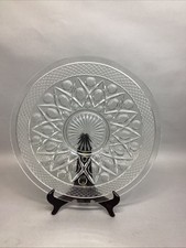 Prato de bolo Imperial Glass Cape Cod transparente 14” vintage 1932-1984 prato redondo comprar usado  Enviando para Brazil
