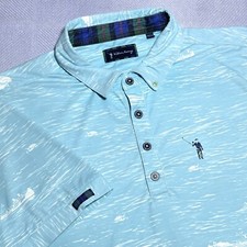 Camisa polo William Murray Lake Waves pesca tartaruga canoa desempenho golfe M comprar usado  Enviando para Brazil