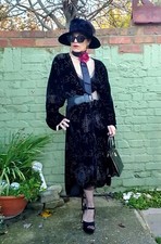 Vintage black silk for sale  ENFIELD