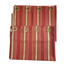 Painéis de cortina de janela Pier 1 importados vibrantes listras douradas vermelhas (2) 54"x84" comprar usado  Enviando para Brazil
