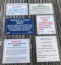 Railway signs reproduction for sale  WOKING