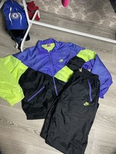 Traje de treino Nike vintage anos 90 masculino tamanho S pequeno náilon preto pista ar comprar usado  Enviando para Brazil