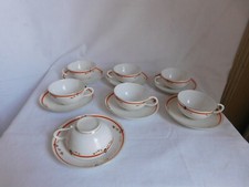 Juego De Siete Tazas Y Platillos De Té Café Porcelana Muselina comprar usado  Enviando para Brazil
