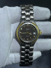 Relógio usado TISSOT titânio design de dois tons nova bateria instalada comprar usado  Enviando para Brazil