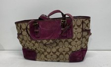 Bolsa satchel Coach feminina roxa marrom assinatura alça superior comprar usado Bolsa satchel Coach feminina roxa marrom assinatura alça superior comprar usado  Enviando para Brazil