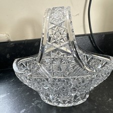 Crystal basket heavy for sale  LEEDS