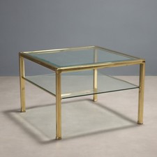 Usado, Mesa de centro vintage vidro latão design topo duplo Itália década de 1980 original comprar usado  Enviando para Brazil