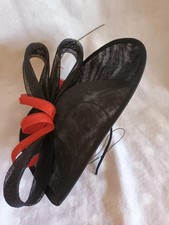 Black red fascinator for sale  GUILDFORD