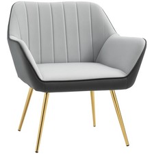 Homcom velvet armchairs for sale  GREENFORD